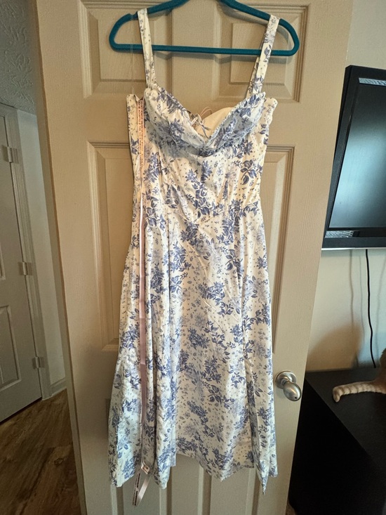 House of CB Dresses & Skirts - House of CB Carmen Dress with Blue Floral Print